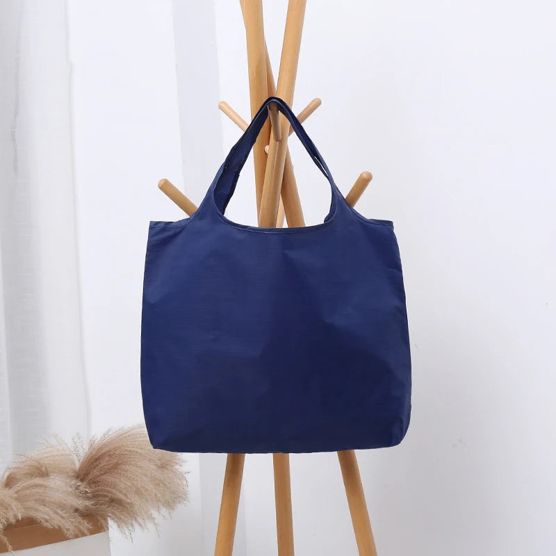 Bolsa de Compras Plegable Ecológica – Bolso de Hombro Reutilizable Portátil de Gran Capacidad para Compras de Supermercado, Viajes y Uso Diario