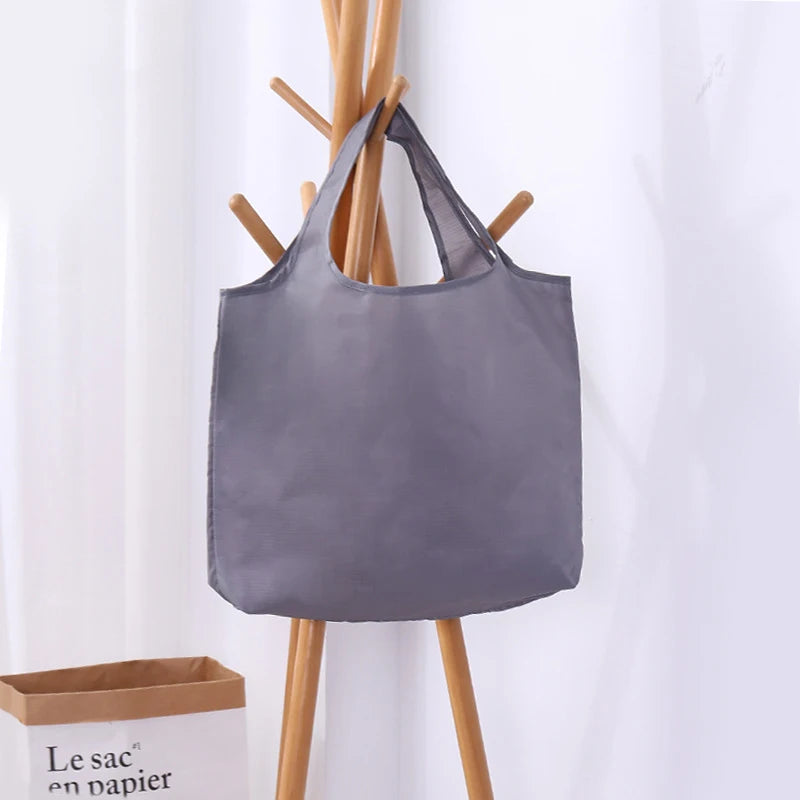 Bolsa de Compras Plegable Ecológica – Bolso de Hombro Reutilizable Portátil de Gran Capacidad para Compras de Supermercado, Viajes y Uso Diario