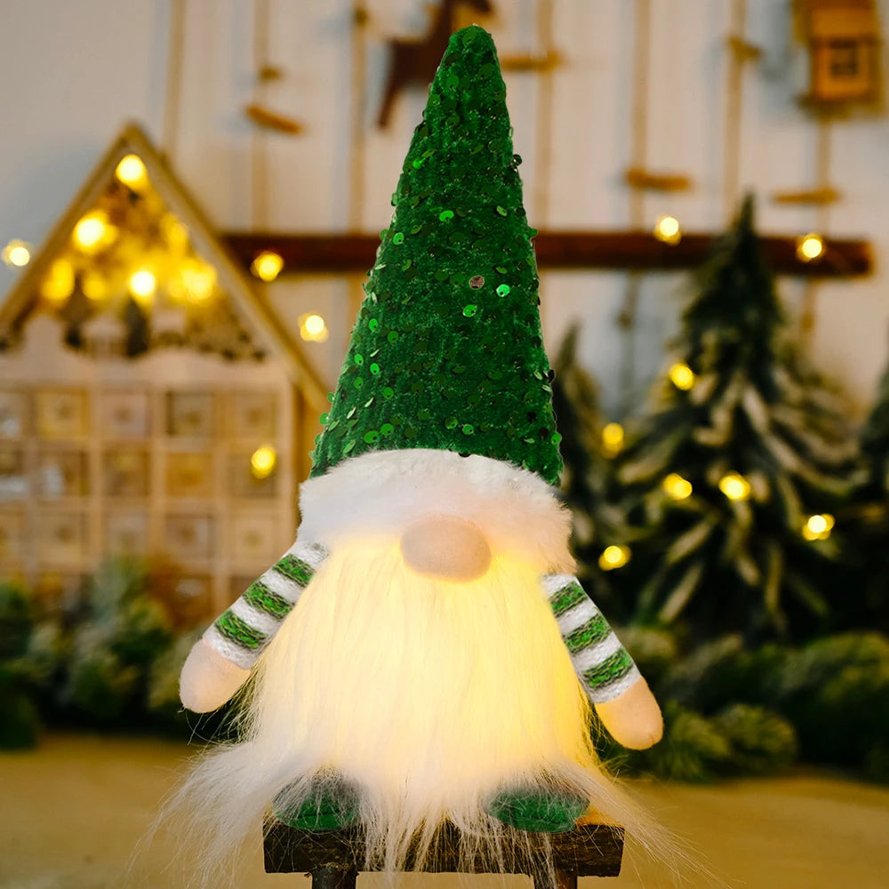 1–3PCS Christmas Gnome Reindeer Decorations 2026 – LED Glowing Gnome Doll Night Light for Xmas Tree, Home Decor, Gifts & New Year 2027