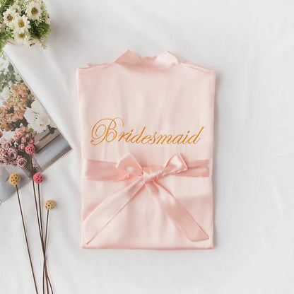 Women’s Summer Lace Kimono Robe – Bride & Bridesmaid Wedding Sleepwear Embroidered Bathrobe Night Dress