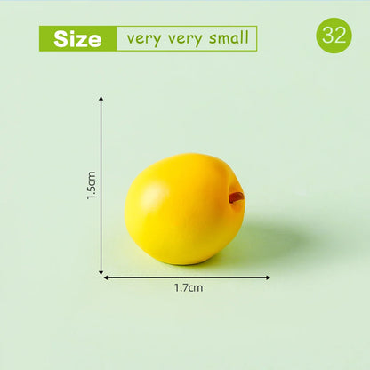 Lot de 10 mini figurines de fruits – Miniatures de fruit du dragon, noix de coco, melon d'eau, orange, pomme, banane et ananas pour la décoration de jardin miniature, les scènes de maison de poupée, les pots de plantes et les loisirs créatifs