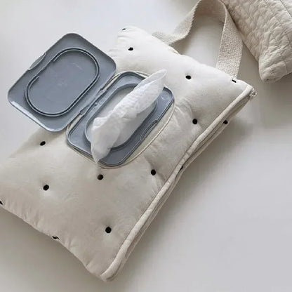 Distributeur de mouchoirs pour poussette – Boîte à mouchoirs portable pour voiture et organiseur de serviettes en papier pour poussettes, sacs à langer et voyages