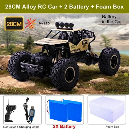 Oike Coche teledirigido 4x4 todoterreno 4WD RC Rock Crawler, coche RC de carreras y drifting todoterreno para niños y adultos