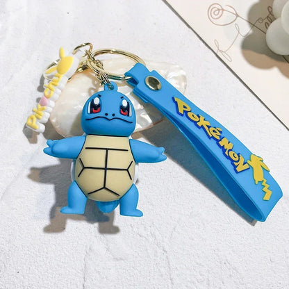 Pokémon Keychain – Pikachu Anime Action Figure Kawaii Cartoon Keyring (Charmander, Psyduck Doll) Car & Bag Pendant Gift