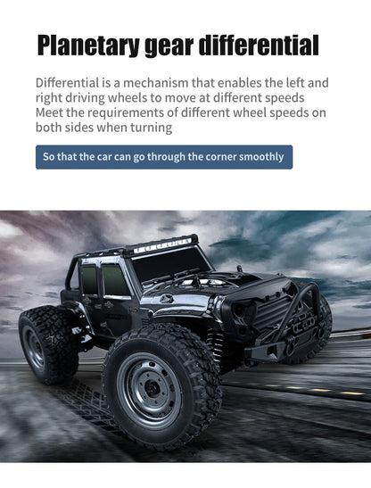 ZWN 1:16 4WD RC Monster Truck 50KM/H y 70KM/H Coche de Derrape de Alta Velocidad con Luces LED y Control Remoto 2.4GHz