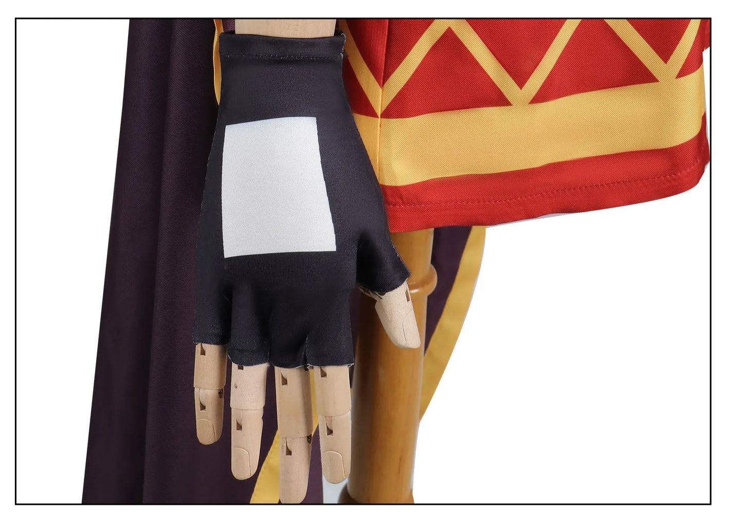 KonoSuba Megumin Cosplay Costume – Witch Cloak Set with Wig, Hat, Blindfold & Stockings (Women’s Halloween Outfit)
