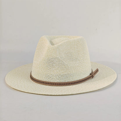 Unisex Panama Straw Hat – British Style Foldable Sun Hat for Men & Women, Beach Hat with Sun Protection for Summer
