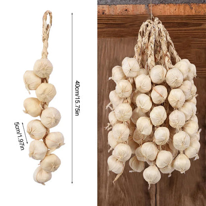 Artificial Foam Vegetable Hanging Decor – Chili Pepper, Garlic & Pumpkin String for Kitchen, Farmhouse, Home & Party Decoration
