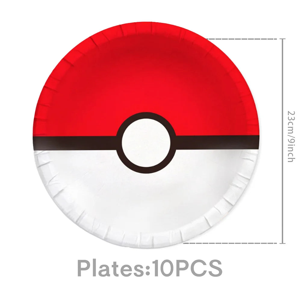 Pokémon Birthday Party Supplies Set – Paper Plates, Cups, Napkins, Tablecloth, Gift Bag Fillers & Guest Favors for Pikachu Party & Baby Shower