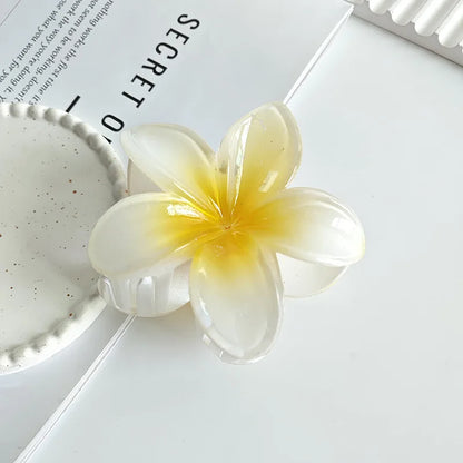Pinzas de pelo hawaianas con diseño floral degradado – Pasadores grandes florales tropicales para mujer | Accesorios de moda para el pelo para vacaciones en la playa