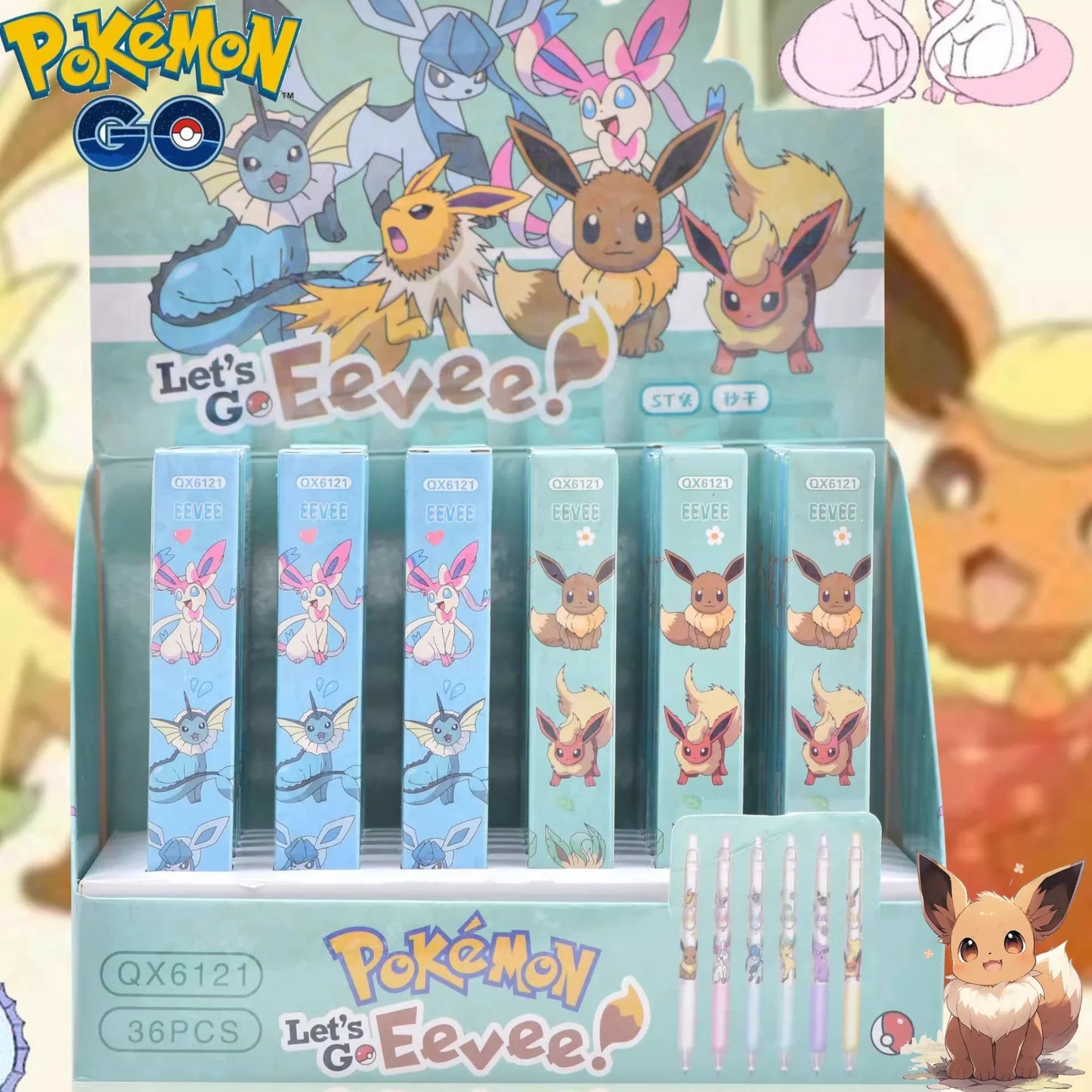 1/5/10PCS Pokémon Eeveelution Blind Box Gel Pens – Cute Anime School Stationery Black Ink Signature Pens