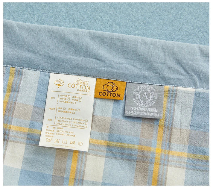 100% Cotton Summer Quilt – Lightweight Long Staple Cotton Comforter for Twin, Queen & Double Beds