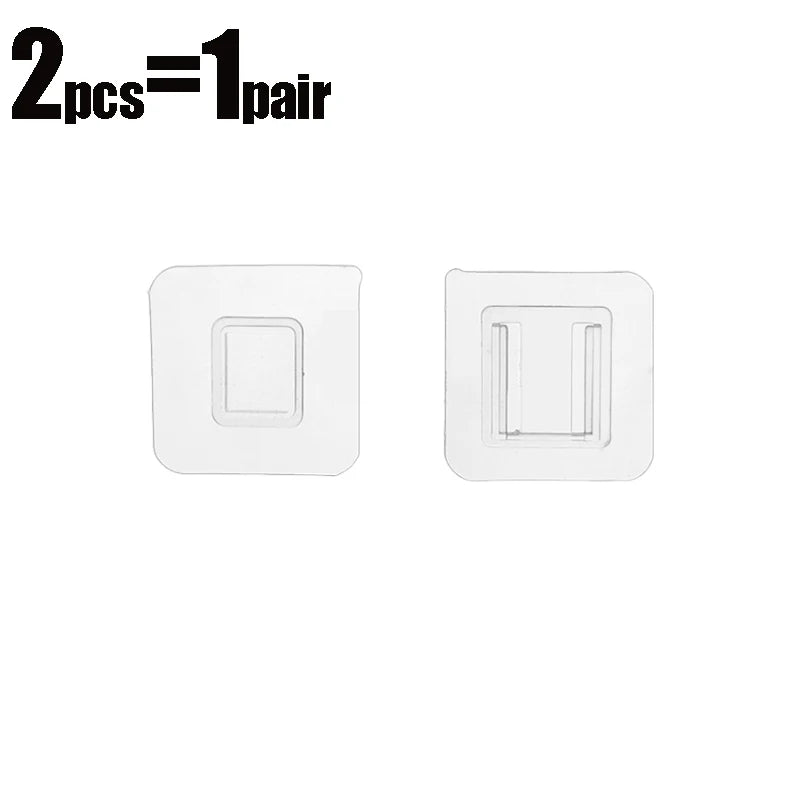 40-Piece Clear Self-Adhesive Wall Hooks – Transparent Traceless Hooks for Kitchen, Bathroom & Home Organization