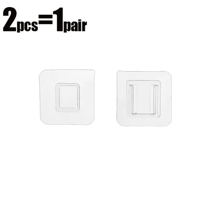 40-Piece Clear Self-Adhesive Wall Hooks – Transparent Traceless Hooks for Kitchen, Bathroom & Home Organization