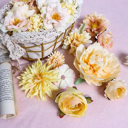 Lot de fleurs de roses artificielles en soie – 3/21 roses artificielles pour bouquets DIY, mariages et décoration intérieure