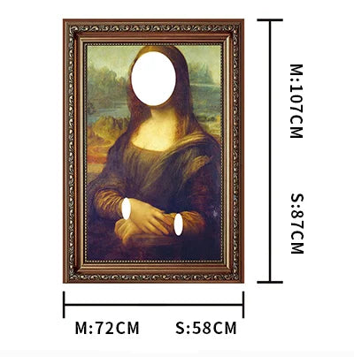 Mona Lisa & The Scream Mural Cosplay Costume – Funny Sponge Suit for Adults, Boys & Girls, Halloween, Carnival, Party & Dress-Up