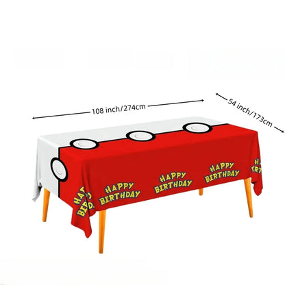 Pokémon Pikachu Tablecloth Decorations – Cute Disposable Table Covers for Kids Birthday, Baby Shower & Party Supplies