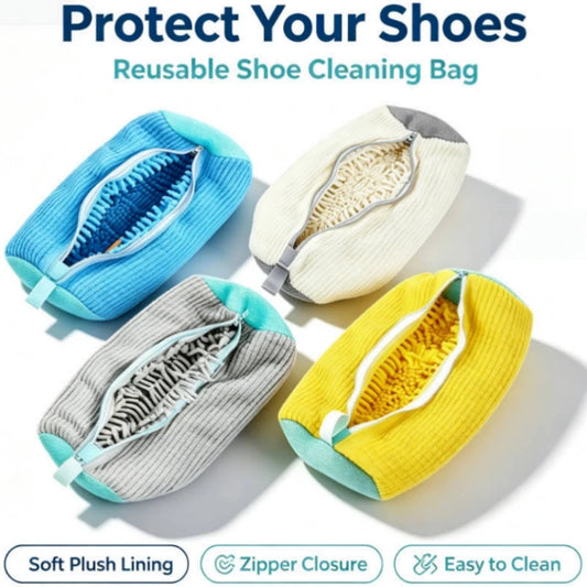 Bolsa para lavadora de zapatos con juego de cepillos de limpieza - Bolsa de lavandería duradera y reutilizable para zapatillas, tenis para correr y prendas delicadas (paquete de 1, 2 o 4)