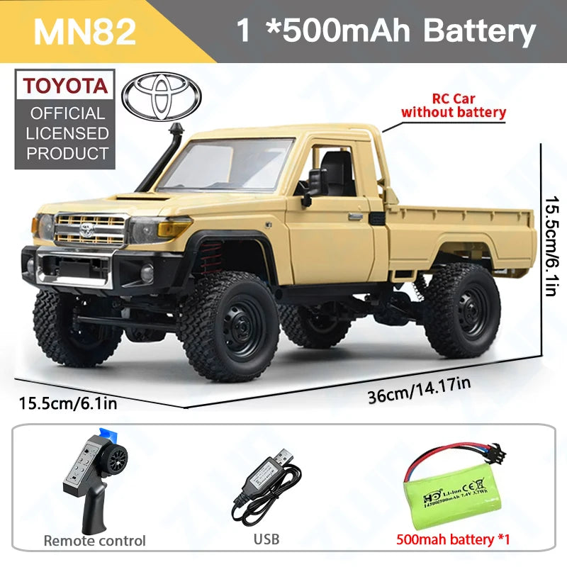 ZWN MN82 Camion Tout-Terrain RC 4x4 LC79 à l'Échelle 1:12 avec Lumières LED, Modèle de Simulation Complet pour Enfants et Adultes