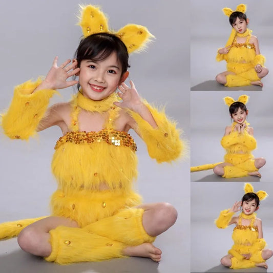 Disfraz de gato bonito para niñas - Traje de baile de animales para función de guardería, espectáculo teatral y disfraz