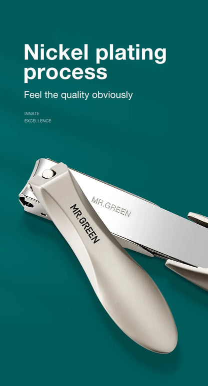Coupe-ongles anti-éclaboussures en acier inoxydable MR.GREEN – Coupe-ongles de précision au design bionique pour la manucure