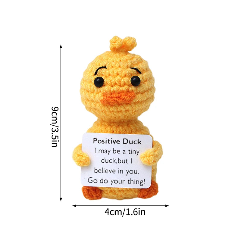 Poupée Pomme de Terre Énergétique Positive au Crochet – Figurine Mignonne en Tricot à Serrer, Artisanat Animalier Kawaii Fait Main au Crochet & Cadeau de Noël