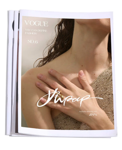 Anillo de Acero Inoxidable Ajustable Geométrico – Anillo de Moda Minimalista con Baño de Oro PVD para Mujer