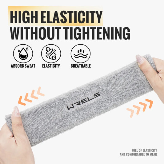 WRELS Sports Sweatband – Moisture-Wicking Cotton Terry Cloth Headband for Tennis, Basketball, Running & Gym