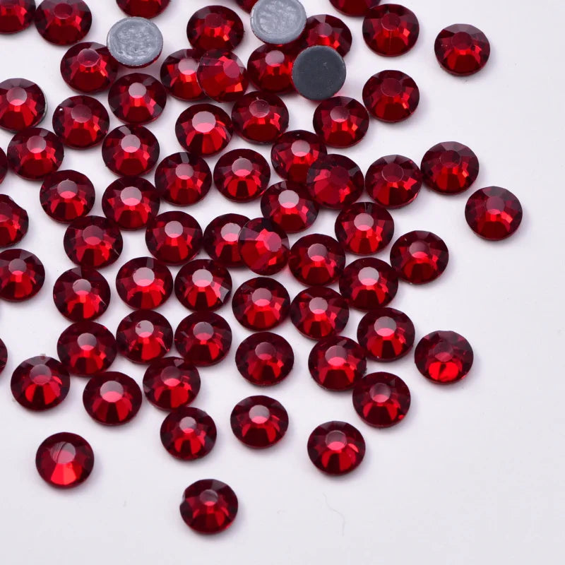Set de diamantes de imitación de fijación en caliente de 1440 piezas – Piedras de cristal brillante de base plana para decoración de uñas, ropa y manualidades