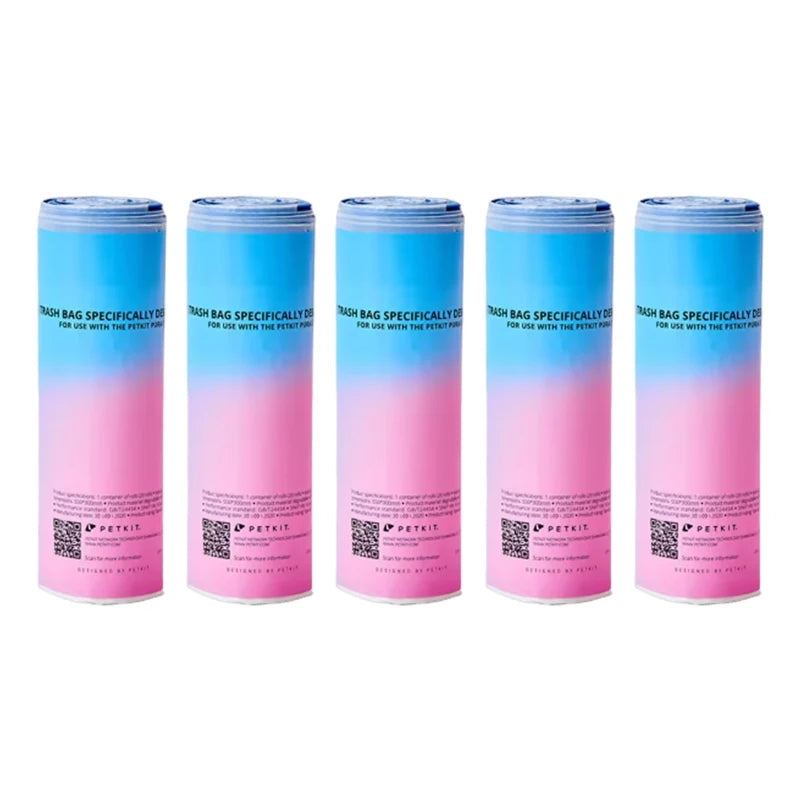 Bolsas de repuesto para excrementos PETKIT – Bolsas de basura para la recogida de residuos de las cajas de arena automáticas autolimpiables Pura X y Pura Max, suministros para la eliminación de residuos de gatos y accesorios de limpieza para mascotas