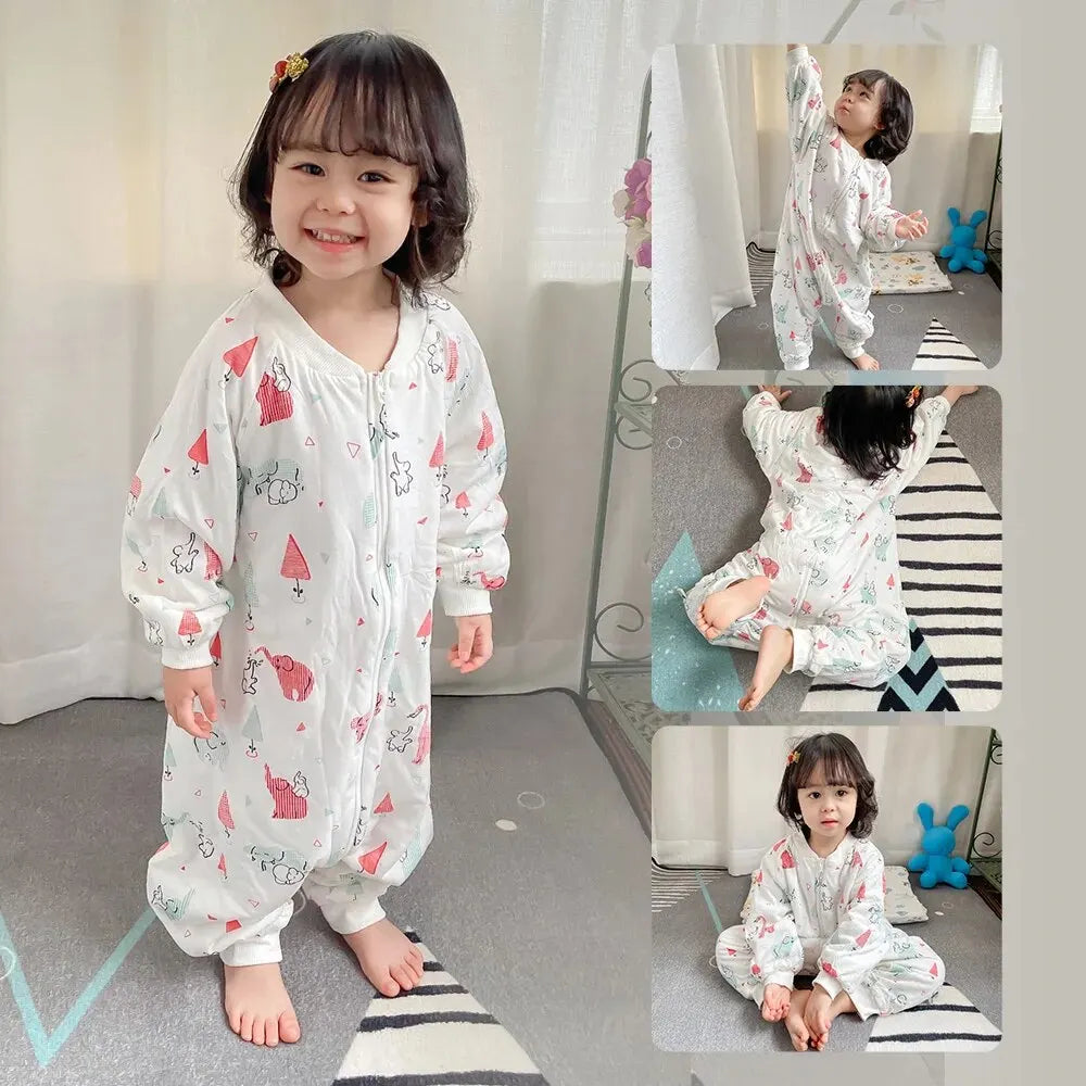 Baby Winter Sleeping Bag 1-4 Years – Warm Toddler Sleep Sack with Feet, Cute Girls' Growth Blanket & Cozy Sleepwear