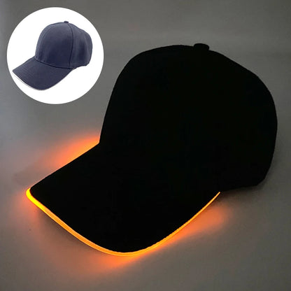 LED Light-Up Baseball Cap – Flashing Glow Hat for Raves, Festivals, Parties & Club Wear
