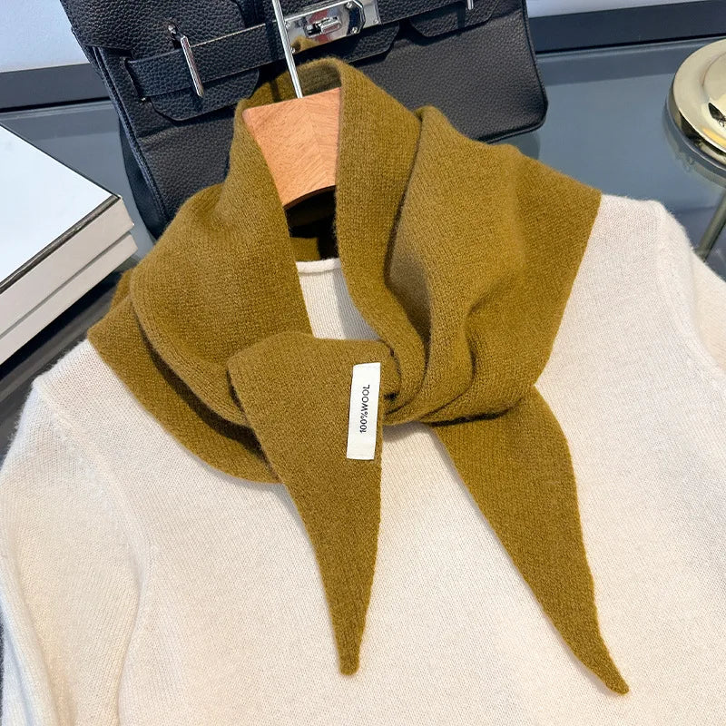 100% Wool Winter Scarf for Women Long Warm Cashmere Feel Shawl Wrap Solid Pashmina Hijab Head Scarf