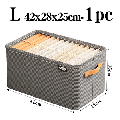 Thickened Clothes Storage Organizer – Foldable Wardrobe Storage Box for Pants, Sweaters, Jeans & Clothing, Drawer Organizer Cabinet Storage Container for Home Organization