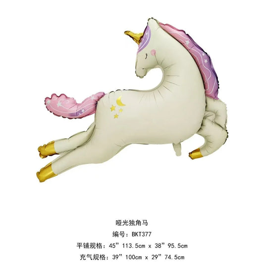 Rainbow Unicorn Balloons – Colorful Unicorn Party Decorations for Kids & Girls, Birthday Party & Baby Shower Supplies