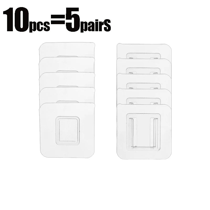 40-Piece Clear Self-Adhesive Wall Hooks – Transparent Traceless Hooks for Kitchen, Bathroom & Home Organization