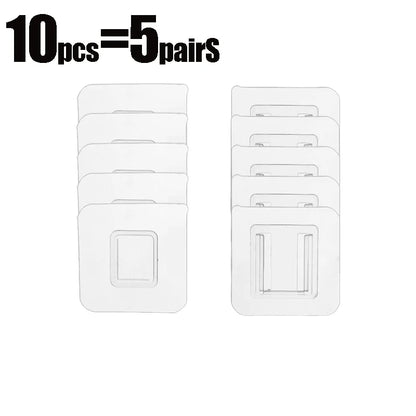 40-Piece Clear Self-Adhesive Wall Hooks – Transparent Traceless Hooks for Kitchen, Bathroom & Home Organization