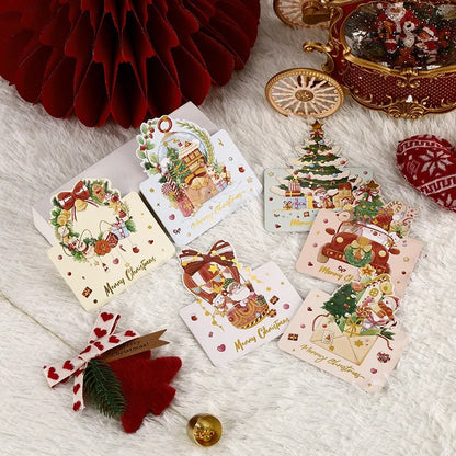 100PCS Foldable Christmas Greeting Cards with Envelopes – Bronzing Xmas Invitation & Gift Cards for Holiday Parties, Home & Decor