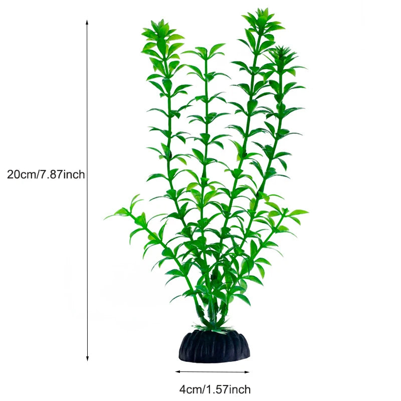 Artificial Aquarium Plants – Plastic Aquatic Underwater Plants for Fish Tank Decoration, Aquascaping & Aquarium Accessories