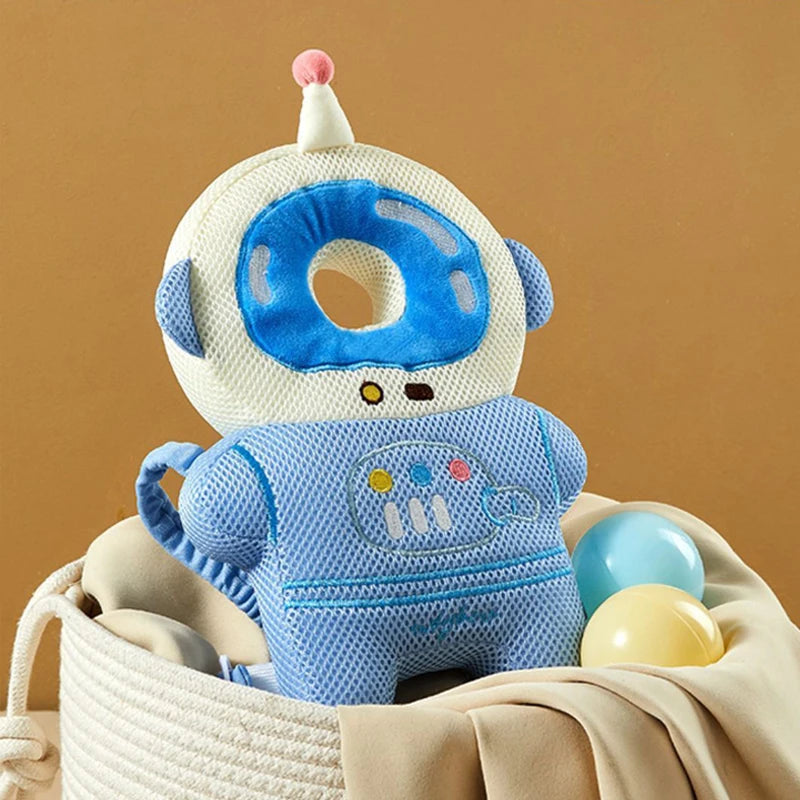 Mochila de protección para la cabeza de bebé – Cojín de seguridad de algodón PP suave para gatear y caminar, protector de cabeza anticaída para niños y niñas