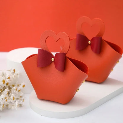 20PCS Bolsas de Regalo de Cuero con Cinta de Lazo – Mini Bolsos para Recuerdos de Bodas, Navidad, Dulces, Regalos y Empaque de Lujo para Fiestas