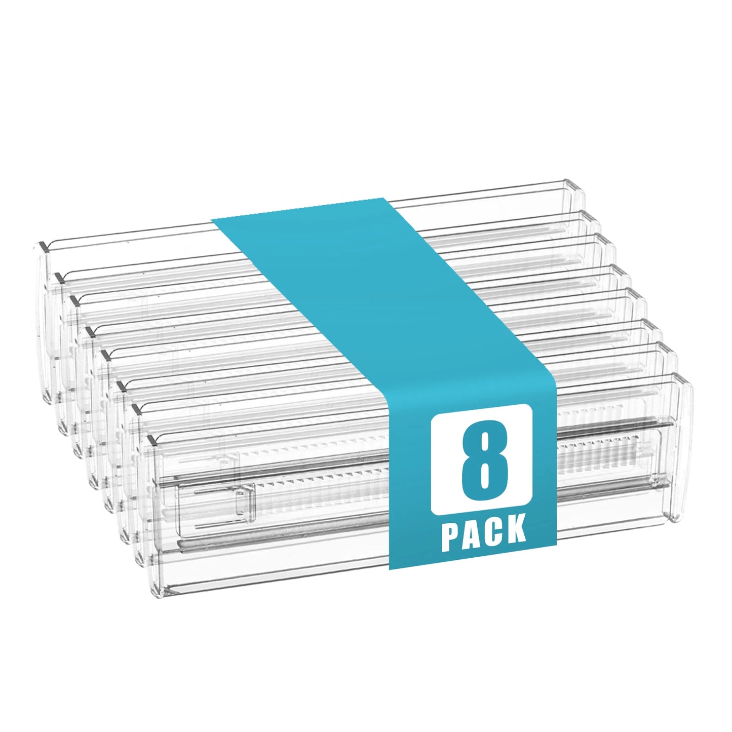Lot de 4/6/8/12 séparateurs de tiroir – Organisateurs de tiroir réglables en plastique pour vêtements de bébé, couverts de cuisine, fournitures de bureau et rangement à domicile, séparateurs de placard faciles à installer