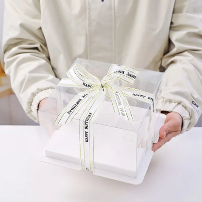 Boîte Cadeau Transparente pour Gâteaux, pour Boulangeries, Desserts, Mariages, Anniversaires et Emballages de Fête