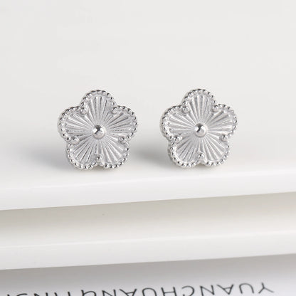 Stainless Steel Five Leaf Flower Clover Bracelet for Women Girls Adjustable Laser Petal Classic Brand Jewelry Gift