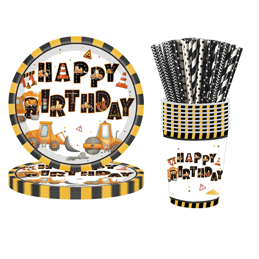 Construction Truck Slap Bracelets – Kids' Engineering-Themed Wristbands for Construction-Themed Birthday Parties, Party Favors & Goodie Bag Fillers