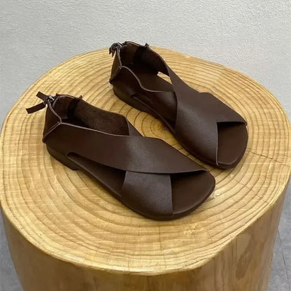Women's Gladiator Flat Sandals Open Toe Casual Roman Beach Summer Shoes