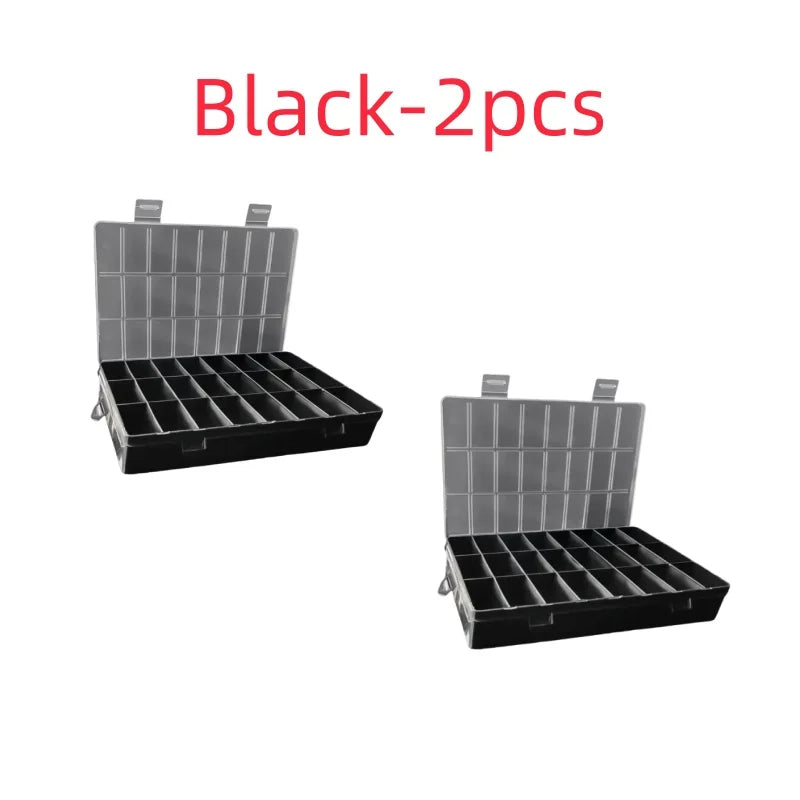 Caja de Almacenamiento de Plástico con 24 Rejillas – Estuche Organizador con Compartimentos para Joyas, Pendientes, Cuentas y Piezas Pequeñas para Almacenamiento en el Hogar, Manualidades y Organización de Exhibiciones