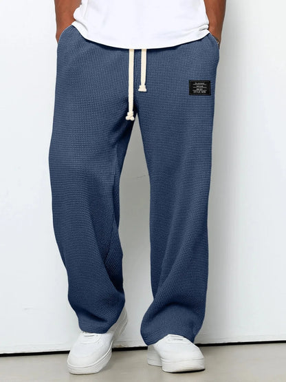 Men's 2026 Casual Straight-Leg Sweatpants – Wide-Leg Elastic Waist Sportswear Trousers for Spring & Autumn, Relaxed Everyday Pants