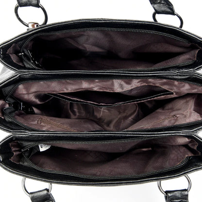 Genuine Cow Leather Women's Handbag Luxury Tote Shoulder Crossbody Messenger Bag