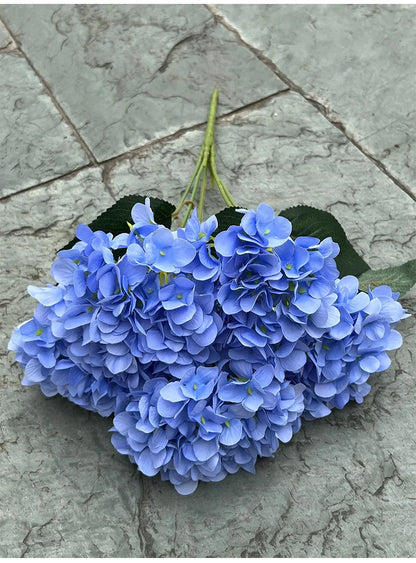 Bouquet d'Hortensias Artificiels à 5 Têtes – Fleurs Artificielles en Soie pour Décoration de Mariage, Arrangements de Fête, Décoration de Salon & Accessoires Floraux pour la Maison